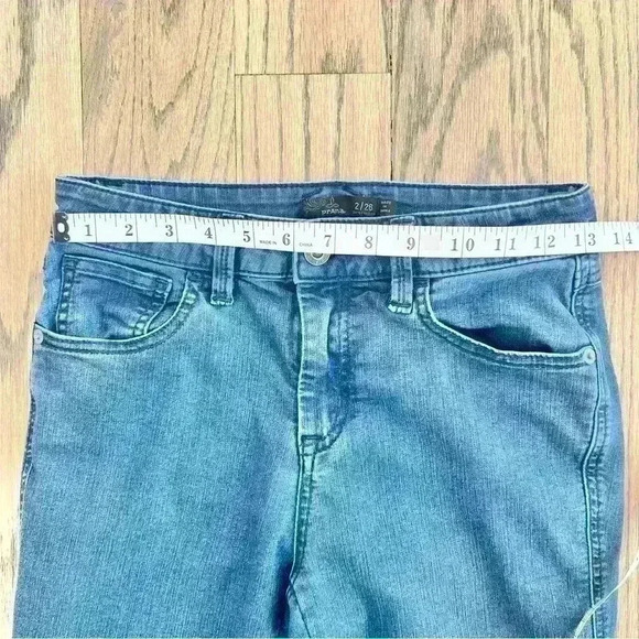Prana Women's Short Inseam Blue Denim Skinny Jeans Size 2/26 - Picture 9 of 11